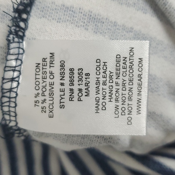 Ingear Resort Nautical Terrycloth Striped Dress, Size S - Picture 7 of 9